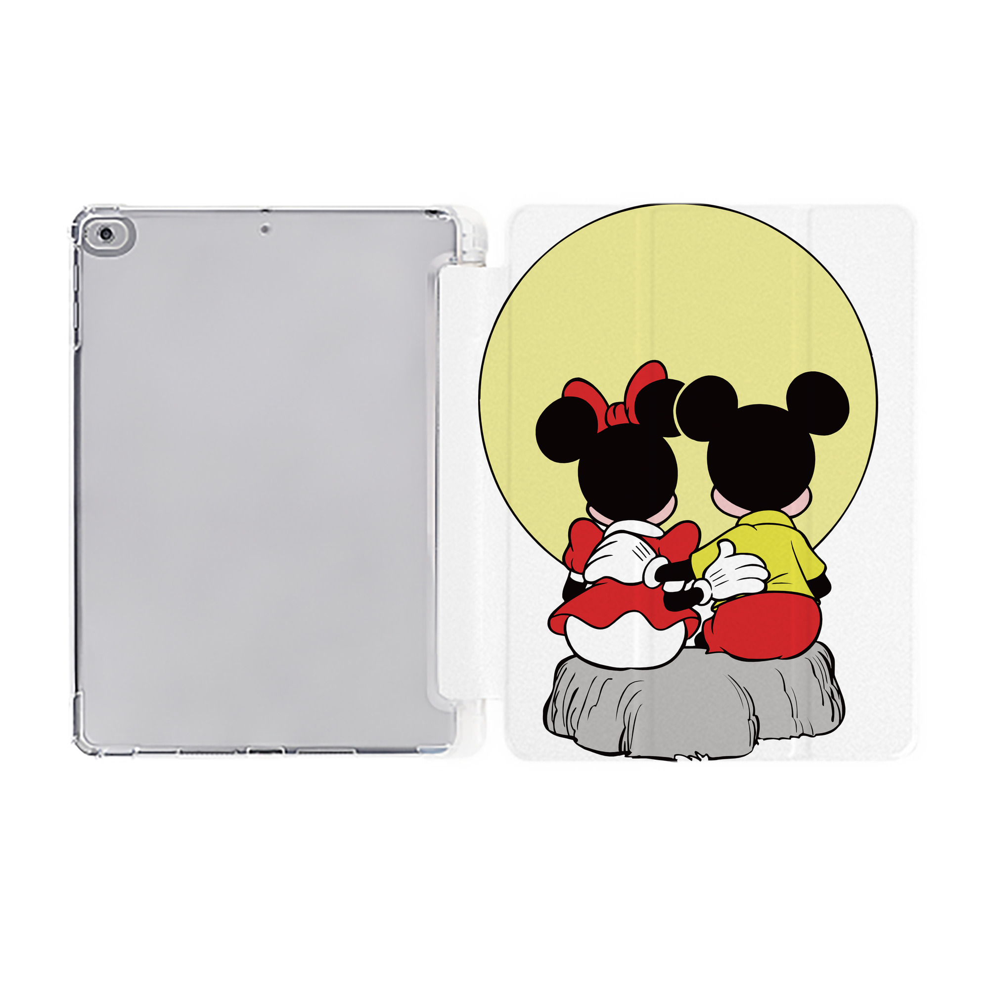 （画像用） ミッキーマウス Mickey Mouse IPad ケース ペン収納付き 三つ折りスタンド PUレザー×シリコン 対応機種9.5/10.5/10.9インチ